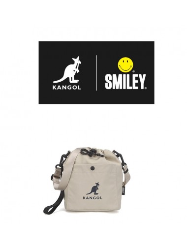 Kangol x Smiley Drawstring Bag- Light Beige 8010